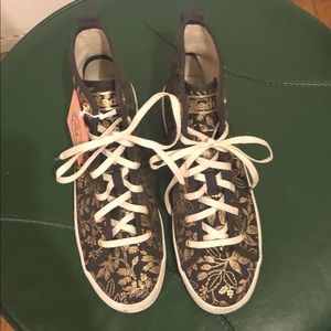 Rifle Paper Co x Ked’s Black and Gold High-Tops